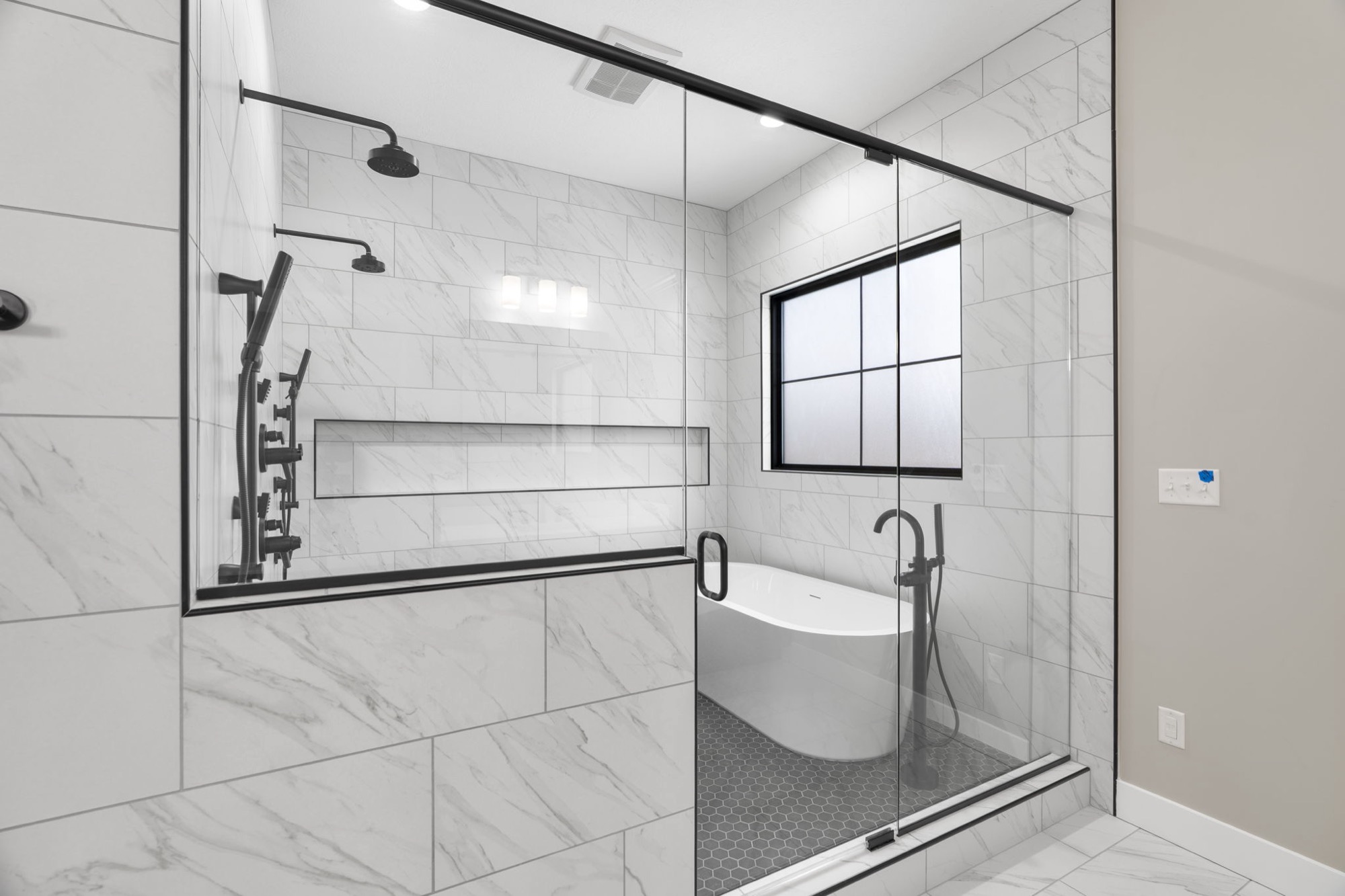 newly constructed bathroom